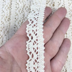 Krem İnci Kopanaki Koton Dantel Kenar Süsleme Dekoratif Şerit-PUSKUL-1031 Krem İnci Kopanaki Koton Dantel Kenar Süsleme Dekoratif Şerit-PUSKUL-1031