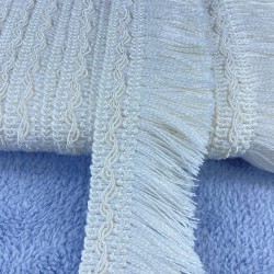 Krem Çizgili Yüksek Kalite Pamuk Saçak Şerit Püskül-PUSKUL-1032 Krem Çizgili Yüksek Kalite Pamuk Saçak Şerit Püskül-PUSKUL-1032