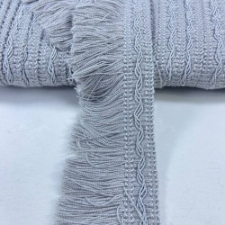 Gri Çizgili Yüksek Kalite Pamuk Saçak Şerit Püskül-PUSKUL-1036 Gri Çizgili Yüksek Kalite Pamuk Saçak Şerit Püskül-PUSKUL-1036