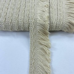 Vizon Çizgili Yüksek Kalite Pamuk Saçak Şerit Püskül-PUSKUL-1038