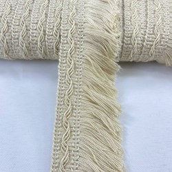 Vizon Çizgili Yüksek Kalite Pamuk Saçak Şerit Püskül-PUSKUL-1038