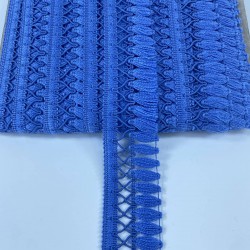 Mavi Çapraz Desenli Yüksek Kalite Saçak Şerit Püskül-PUSKUL-1042 Mavi Çapraz Desenli Yüksek Kalite Saçak Şerit Püskül-PUSKUL-1042