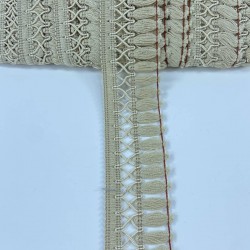 Vizon Çapraz Desenli Yüksek Kalite Saçak Şerit Püskül-PUSKUL-1043