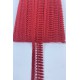 Kırmızı Çapraz Desenli Yüksek Kalite Saçak Şerit Püskül-PUSKUL-1044
