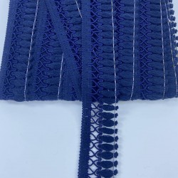 Lacivert Çapraz Desenli Yüksek Kalite Saçak Şerit Püskül-PUSKUL-1046 Lacivert Çapraz Desenli Yüksek Kalite Saçak Şerit Püskül-PUSKUL-1046