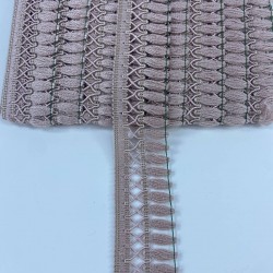 Pudra Çapraz Desenli Yüksek Kalite Saçak Şerit Püskül-PUSKUL-1047 Pudra Çapraz Desenli Yüksek Kalite Saçak Şerit Püskül-PUSKUL-1047