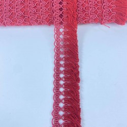 Kırmızı Çapraz Desenli Yüksek Kalite Saçak Şerit Püskül-PUSKUL-1053 Kırmızı Çapraz Desenli Yüksek Kalite Saçak Şerit Püskül-PUSKUL-1053