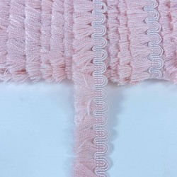 Pembe Su Yolu Desenli İnce Saçak Şerit Püskül-PUSKUL-1055 Pembe Su Yolu Desenli İnce Saçak Şerit Püskül-PUSKUL-1055