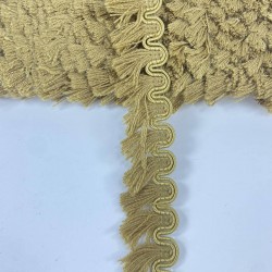 Koyu Vizon Su Yolu Desenli İnce Saçak Şerit Püskül-PUSKUL-1056 Koyu Vizon Su Yolu Desenli İnce Saçak Şerit Püskül-PUSKUL-1056