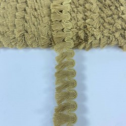 Koyu Vizon Su Yolu Desenli İnce Saçak Şerit Püskül-PUSKUL-1056 Koyu Vizon Su Yolu Desenli İnce Saçak Şerit Püskül-PUSKUL-1056