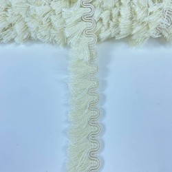 Krem Su Yolu Desenli İnce Saçak Şerit Püskül-PUSKUL-1059 Krem Su Yolu Desenli İnce Saçak Şerit Püskül-PUSKUL-1059