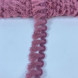 Gül Kurusu Su Yolu Desenli İnce Saçak Şerit Püskül-PUSKUL-1060 Gül Kurusu Su Yolu Desenli İnce Saçak Şerit Püskül-PUSKUL-1060