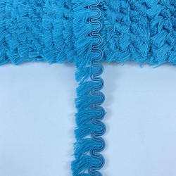 Petrol Yeşili Su Yolu Desenli İnce Saçak Şerit Püskül-PUSKUL-1062 Petrol Yeşili Su Yolu Desenli İnce Saçak Şerit Püskül-PUSKUL-1062