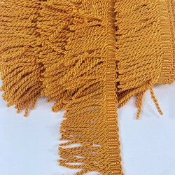 Turuncu Burgulu Bulyon Saçak Şerit Püskül-PUSKUL-1071