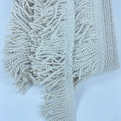 Mat Krem Burgulu Bulyon Saçak Şerit Püskül-PUSKUL-1072