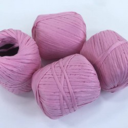 Pembe Yumuşak Rafya İp Yıkanmış Rafya 50 Gr 1 Top-RAF-1001