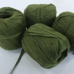 Yeşil Yumuşak Rafya İp Yıkanmış Rafya 50 Gr 1 Top-RAF-1007