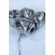 Gümüş Renk Metalik Parlak Rafya İp 1 Top 50 Gram 110 Metre-RAF-1013