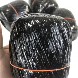 Siyah Metalik Parlak Rafya İp 1 Top 50 Gram 110 Metre-RAF-1014