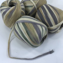 Gri Krem Karışık Renkli Yumuşak Rafya İp 50 Gram 1 Top-RAF-1017