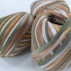 Turuncu Yavruağzı Karışık Renkli Yumuşak Rafya İp 50 Gram 1 Top-RAF-1020