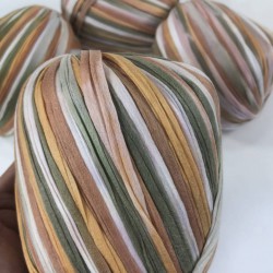 Turuncu Yavruağzı Karışık Renkli Yumuşak Rafya İp 50 Gram 1 Top-RAF-1020