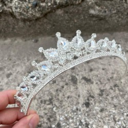 Renata Gümüş Gelin Kına Tacı Özel Gün Aksesuar Kadın Taç Saç Aksesuarı-RENATA-1 Renata Gümüş Gelin Kına Tacı Özel Gün Aksesuar Kadın Taç Saç Aksesuarı-RENATA-1