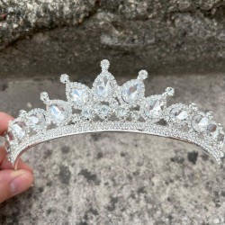 Renata Gümüş Gelin Kına Tacı Özel Gün Aksesuar Kadın Taç Saç Aksesuarı-RENATA-1 Renata Gümüş Gelin Kına Tacı Özel Gün Aksesuar Kadın Taç Saç Aksesuarı-RENATA-1