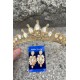 Renata Gold Gelin Kına Tacı Özel Gün Aksesuar Kadın Taç Ve İnce Mekik Küpe Takımı-RENATA-14 Renata Gold Gelin Kına Tacı Özel Gün Aksesuar Kadın Taç Ve İnce Mekik Küpe Takımı-RENATA-14