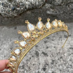 Renata Gold Gelin Kına Tacı Özel Gün Aksesuar Kadın Taç Saç Aksesuarı-RENATA-2 Renata Gold Gelin Kına Tacı Özel Gün Aksesuar Kadın Taç Saç Aksesuarı-RENATA-2