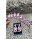 Renata Pembe Gelin Kına Tacı Özel Gün Aksesuar Kadın Taç Ve Üç Mekik Küpe Takımı-RENATA-20 Renata Pembe Gelin Kına Tacı Özel Gün Aksesuar Kadın Taç Ve Üç Mekik Küpe Takımı-RENATA-20