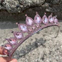 Renata Pembe Gelin Kına Tacı Özel Gün Aksesuar Kadın Taç Saç Aksesuarı-RENATA-4 Renata Pembe Gelin Kına Tacı Özel Gün Aksesuar Kadın Taç Saç Aksesuarı-RENATA-4