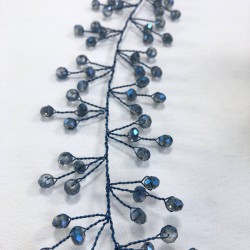 Saks Mavi Kritalli Saç Ve Türban Aksesuarı-SAK-1