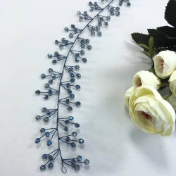 Saks Mavi Kritalli Saç Ve Türban Aksesuarı-SAK-1