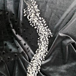 Şeffaf Kristalli Kirpi Model Saç ve Türban Aksesuarı-SAK-1067