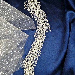 Kirpi Model Gümüş Saç ve Türban Aksesuarı-SAK-1077