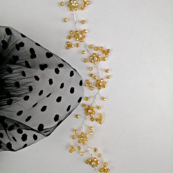 Sarı Papatyalı Saç ve Türban Aksesuarı-SAK-1080