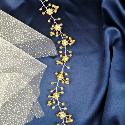 Sarı Papatyalı Saç ve Türban Aksesuarı-SAK-1080