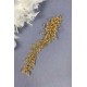 Bal Rengi Liliz Model Kristal Boncuklu Saç Ve Türban Aksesuarı-SAK-1095