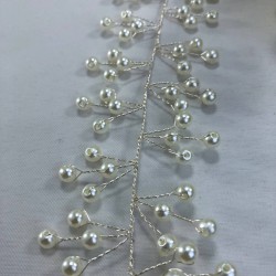 Krem İncili Saç Ve Türban Aksesuarı-SAK-7