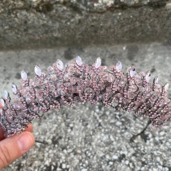 Salome Pembe Gelin Kına Tacı Yüksek Kalite Özel Gün Aksesuar Kadın Taç Saç Aksesuarı-SALOME-6 Salome Pembe Gelin Kına Tacı Yüksek Kalite Özel Gün Aksesuar Kadın Taç Saç Aksesuarı-SALOME-6