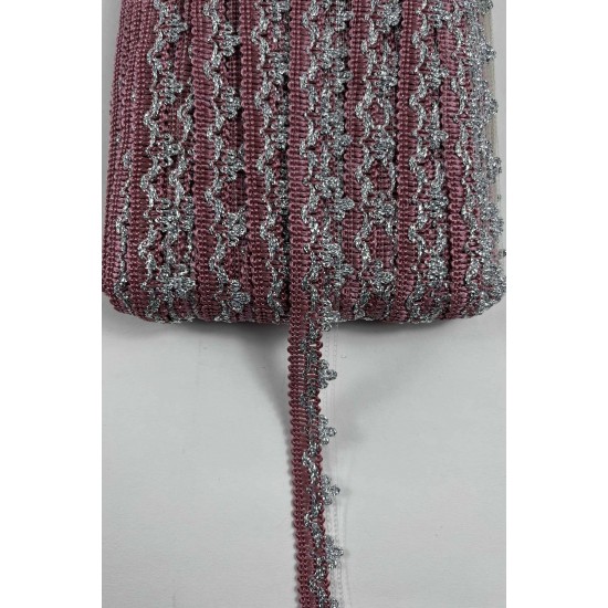 M&uuml;rd&uuml;m G&uuml;m&uuml;ş Seraphine L&uuml;ks Dekoratif Kenar S&uuml;s&uuml; Şerit &ndash; El İşi S&uuml;sleme 1 Metre-SERAPHINE-102