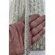 Krem G&uuml;m&uuml;ş Seraphine L&uuml;ks Dekoratif Kenar S&uuml;s&uuml; Şerit &ndash; El İşi S&uuml;sleme 1 Metre-SERAPHINE-105