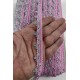 Pembe G&uuml;m&uuml;ş Seraphine L&uuml;ks Dekoratif Kenar S&uuml;s&uuml; Şerit &ndash; El İşi S&uuml;sleme 1 Metre-SERAPHINE-106