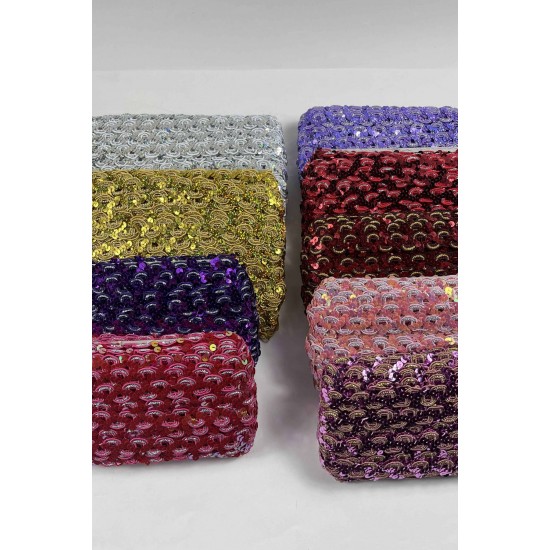 Pembe Sevoria Pullu Dekoratif Kenar S&uuml;s&uuml; Şerit &ndash; El İşi S&uuml;sleme 1 Metre-SEVORIA-100