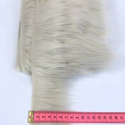 Geniş Krem Suni Kürk Yapay Peluş Şerit En 5 Cm-SKRK10-1001