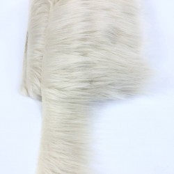 Geniş Krem Suni Kürk Yapay Peluş Şerit En 5 Cm-SKRK10-1001