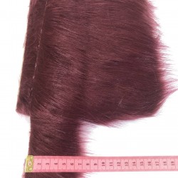 Geniş Bordo Suni Kürk Yapay Peluş Şerit En 5 Cm-SKRK10-1004