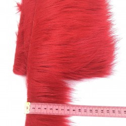 Geniş Kırmızı Suni Kürk Yapay Peluş Şerit En 5 Cm-SKRK10-1005