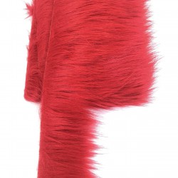 Geniş Kırmızı Suni Kürk Yapay Peluş Şerit En 5 Cm-SKRK10-1005